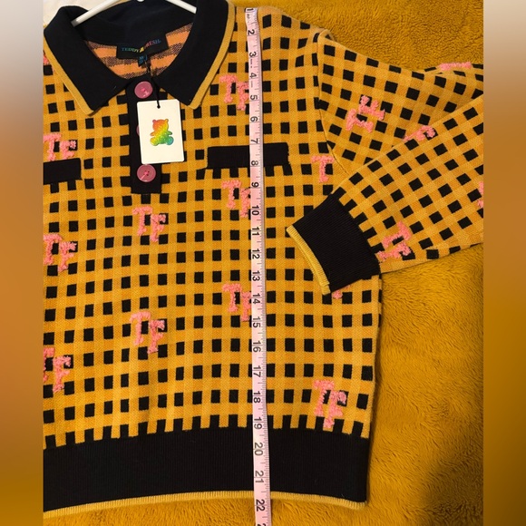 Teddy Fresh Yellow and Black Checkered Sweater - Picture 4 of 4